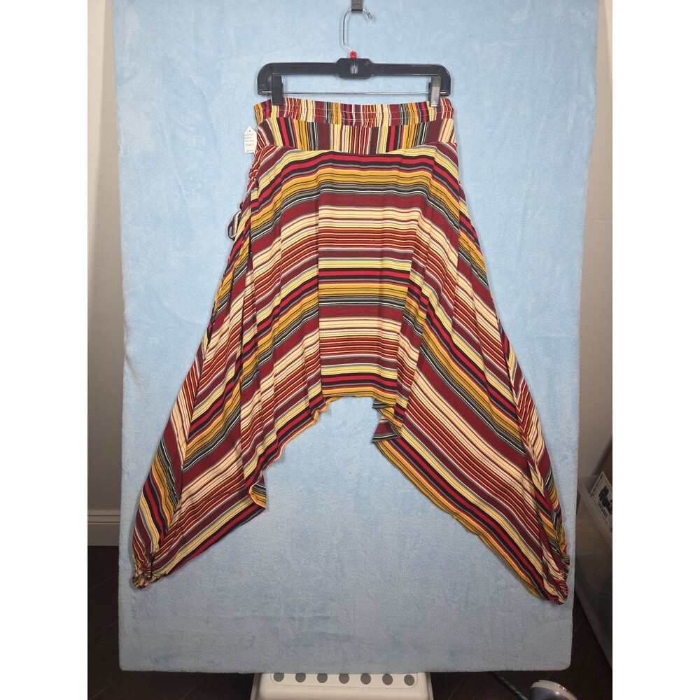 BUDDHA PANTS SAVANNAH STRIPE DROP CROTCH HAREM PANTS sz S YOGA TRAVEL LIFESTYLE - Picture 4 of 9